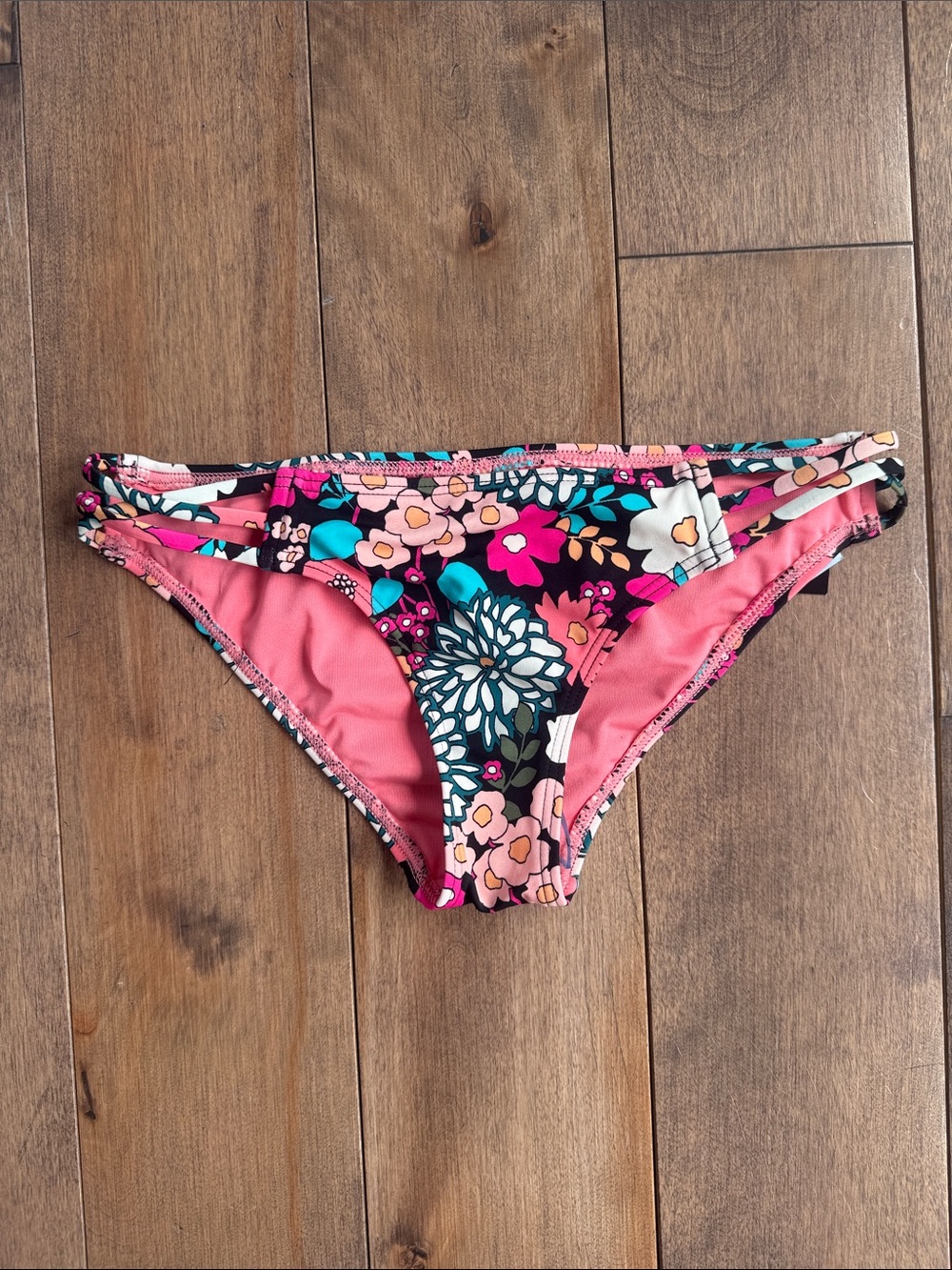 NWT Sundazed Floral Print Peach  Bikini Bottom - Women's Swim